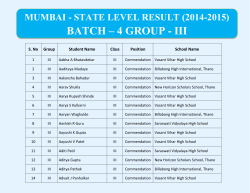 BATCH &ndash; 4 GROUP - III - SpellBee International