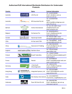 Authorized RJE International Worldwide Distributors for Underwater