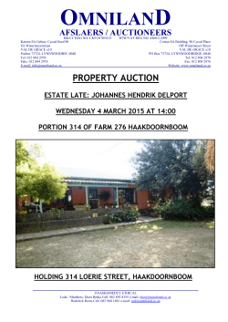 City of Tshwane - Omniland Auctioneers