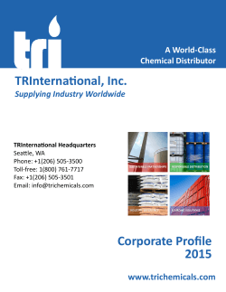 Why TRI? - TRInternational, Inc.