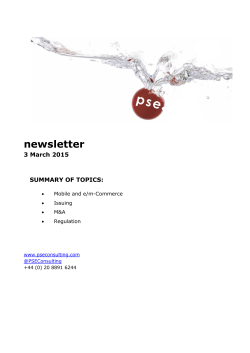 newsletter - PSE Consulting