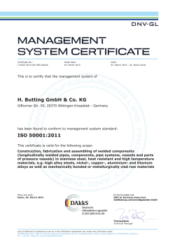 DIN EN ISO 50001 - Butting GmbH & Co. KG
