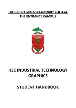 HSC INDUSTRIAL TECHNOLOGY GRAPHICS STUDENT