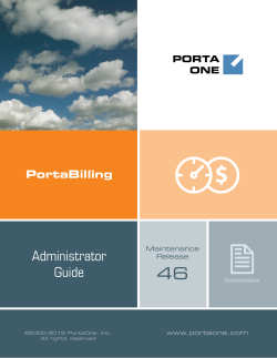PortaBilling: Administrator Guide MR46