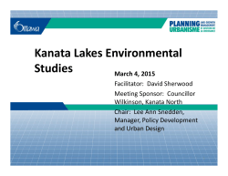 Kanata Lakes Environmental Kanata Lakes Environmental Studies