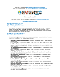 printable  of the Events listing