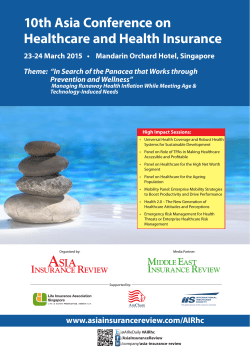 10th Asia Conference on Healthcare and Health Insurance