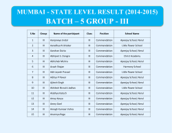 BATCH &ndash; 5 GROUP - III - SpellBee International