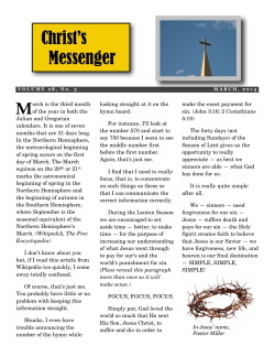 The Christ Messenger Newsletter!