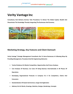 Vantage Inc - Company Presentation