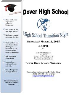 The Dover High School Transition Night for incoming 9th graders in