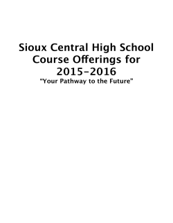 2015-2016 Course Offerings - Sioux Central Community School
