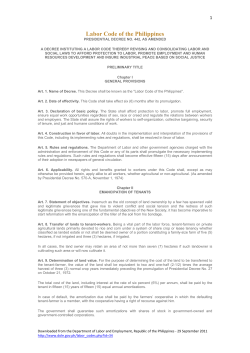 Labor Code of the Philippines