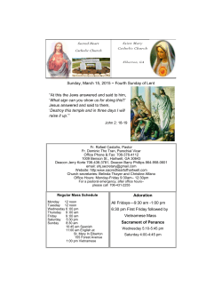 Weekly Bulletin - Sacred Heart of Jesus