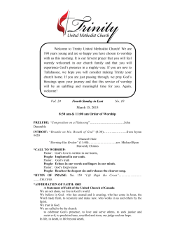 bulletin - Trinity United Methodist Church