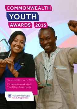 Commonwealth Youth Awards Ceremony Booklet