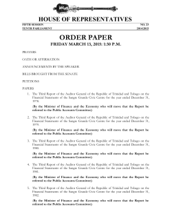 20150313, House Order Paper