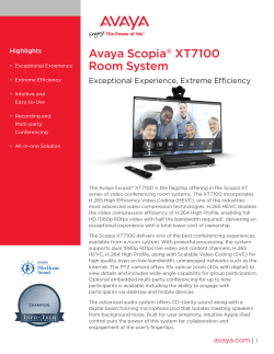 Scopia® XT7100 Room System Fact Sheet