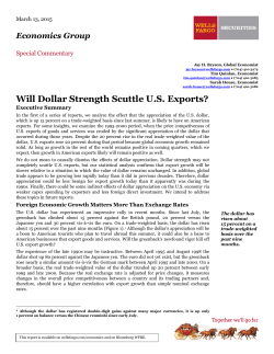 Will Dollar Strength Scuttle U.S. Exports?