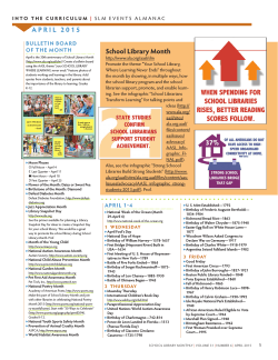 APRIL 2015 School Library Month