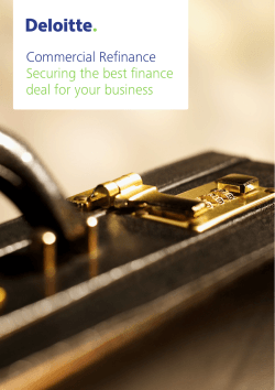Commercial Refinance Securing the best finance deal for