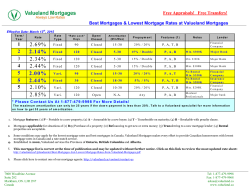 Lowest Mortgage Rates List - Canadian Best Mortgages from