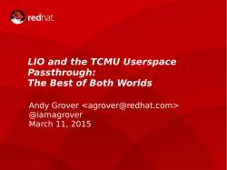 LIO and the TCMU Userspace Passthrough: The Best of Both Worlds