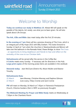 Welcome to Worship Announcements