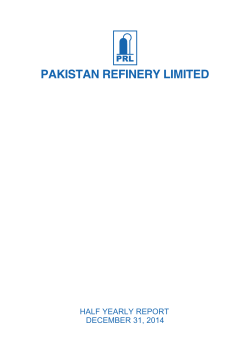 Half Year Report Dec 2014 - Pakistan Refinery Limited