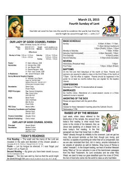 OLGC Parish Bulletin