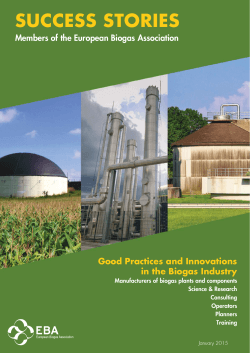 SUCCESS STORIES - European Biogas Association
