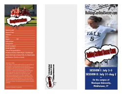 Camp Brochure () - Bulldog Cardinal Soccer Camp at Wesleyan