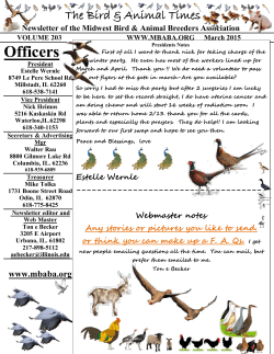 March 2015 Newsletter - Midwest Bird and Animal Breeders