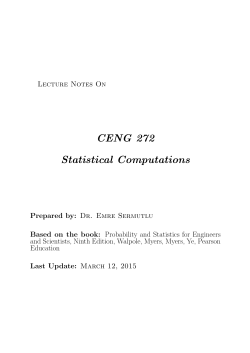 CENG 272 Statistical Computations