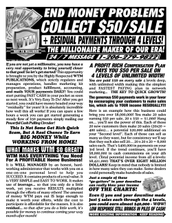 COLLECT $50/SALE - Make Money With Mail Order