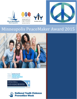 Minneapolis PeaceMaker Award 2015
