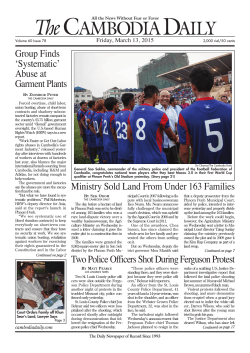 the front page - The Cambodia Daily