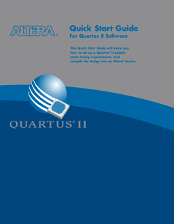 Quartus II Quick Start Guide 7.0