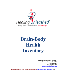 Brain-Body Health Inventory
