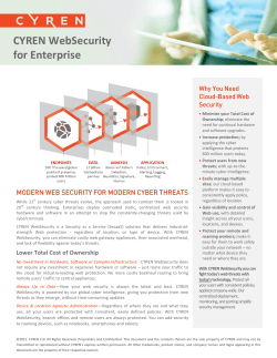 CYREN WebSecurity for Enterprise