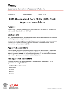 012/15 - Queensland Curriculum and Assessment Authority