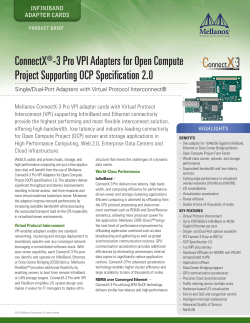 ConnectX®-3 Pro VPI Adapters for Open Compute