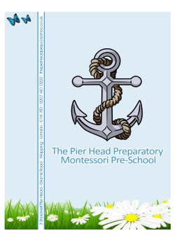 Pre school prospectus for The Pier Head Prep