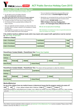 Kaleen Booking Form