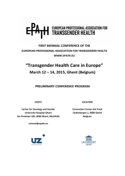 “Transgender Health Care in Europe”