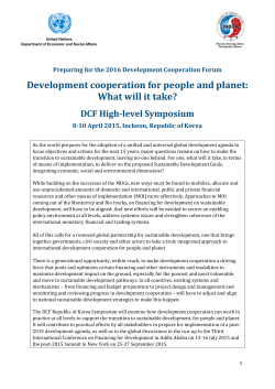 Development cooperation for people and planet: What will it take?