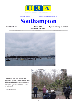March Newsletter - Southampton U3A