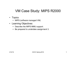 MIPS Virtual Memory Hardware