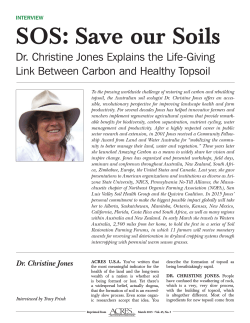 SOS: Save our Soils