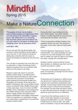 Mindful Spring 2015 - Flintshire County Council